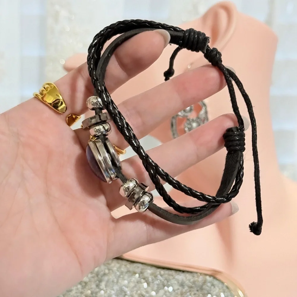 Elegant Blue Aquarius Zodiac Bracelet.